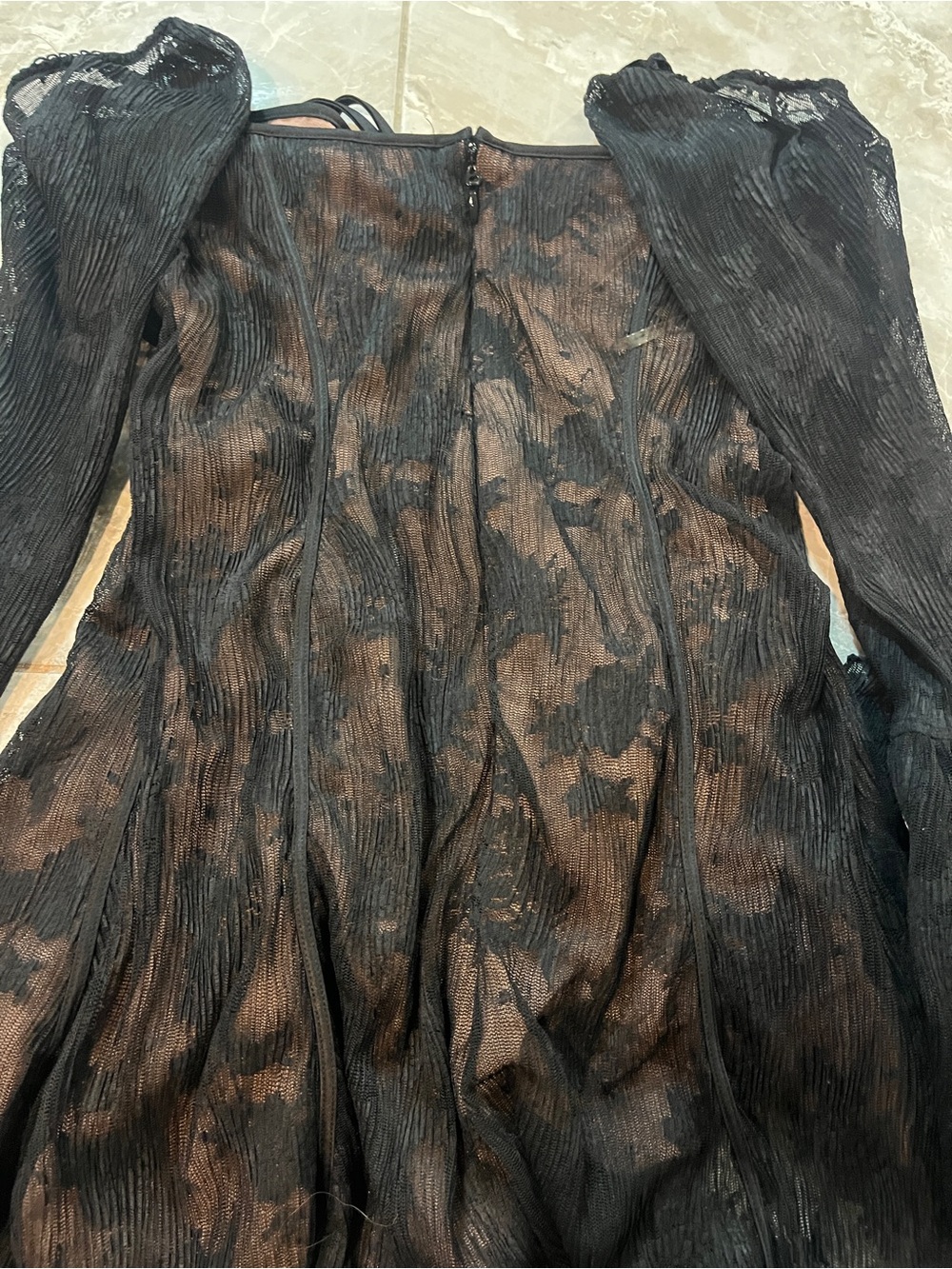 House of CB Analissa Black Lace Corset Gothic Flare Sleeve Mini Dress - Picture 10 of 11